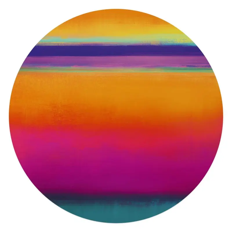 Glasschilderij Kosmische zonsondergang 70 Rond