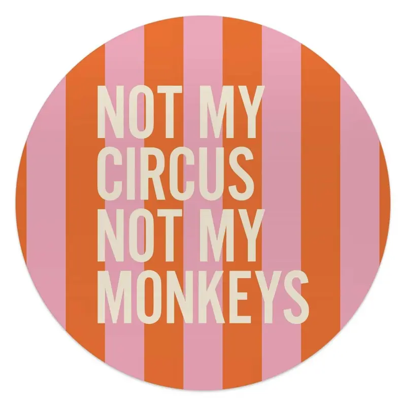Glasschilderij Niet mijn circus 50 Rond