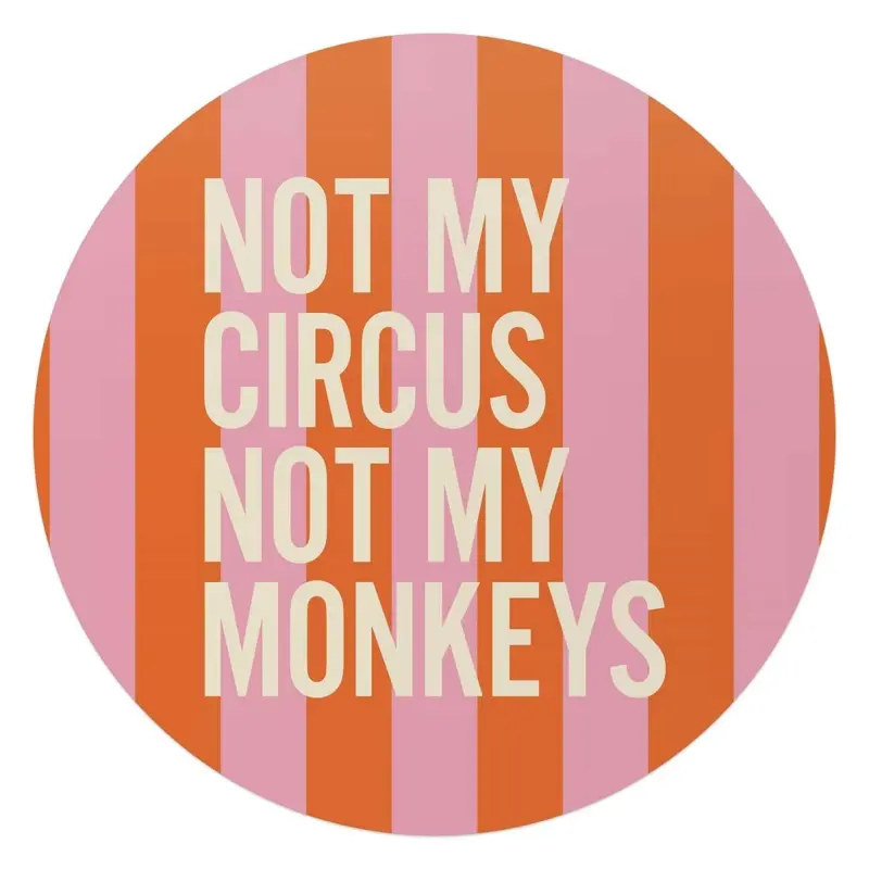 Glasschilderij Niet mijn circus 70 Rond