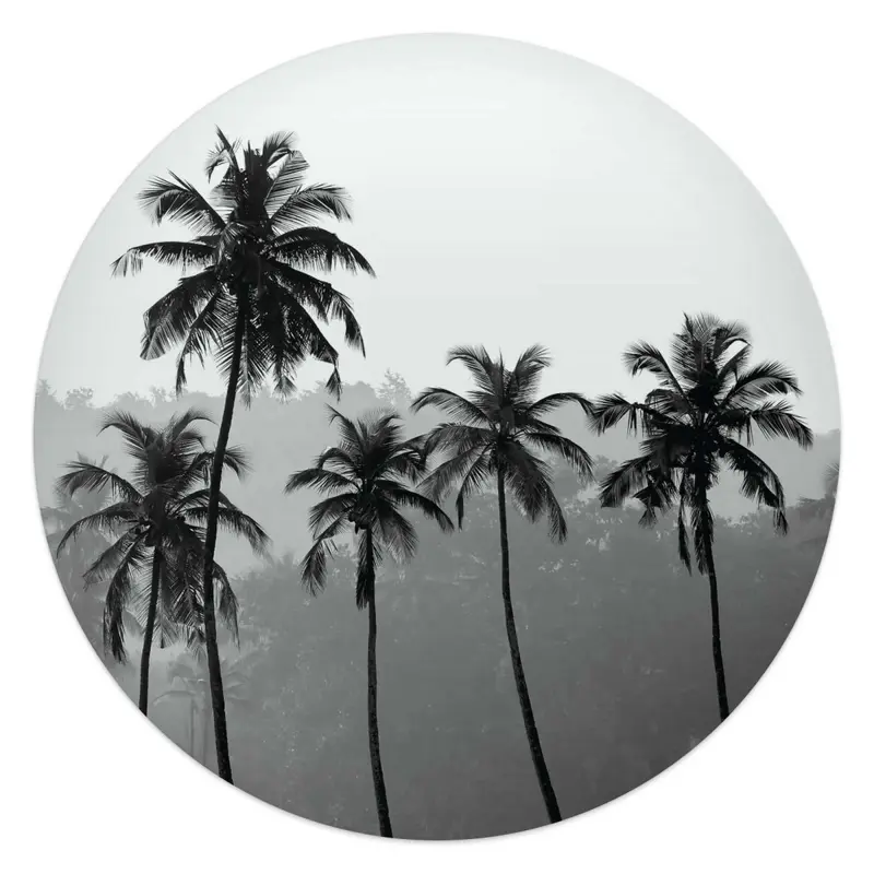 Glasschilderij Palmbomen 50 Rond