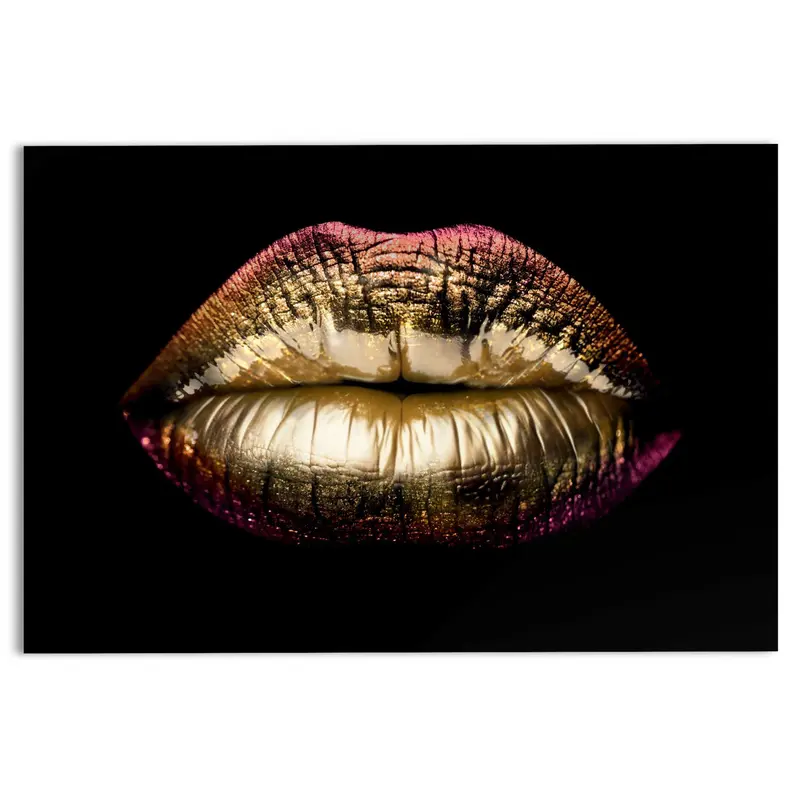 Glasschilderij Perfect Lips 78x116
