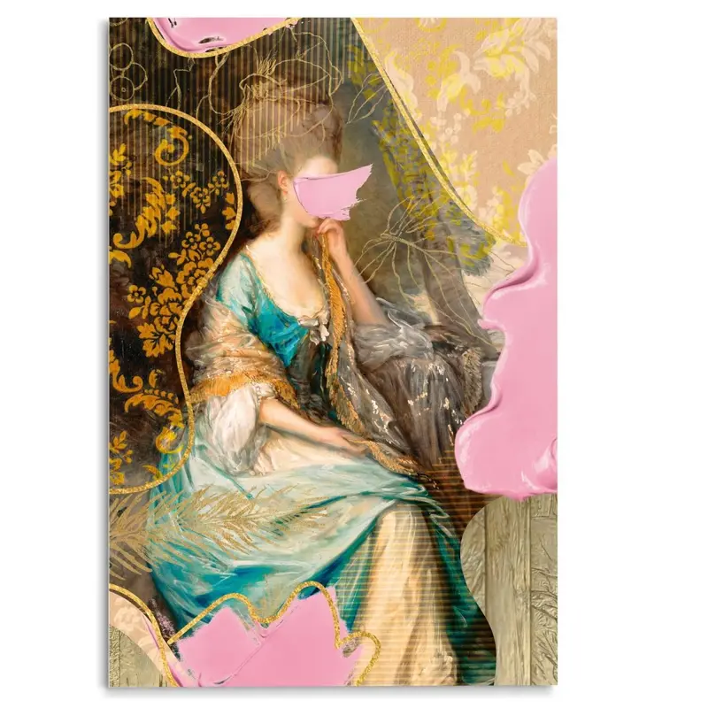 Glasschilderij Pink Stylish 116x78