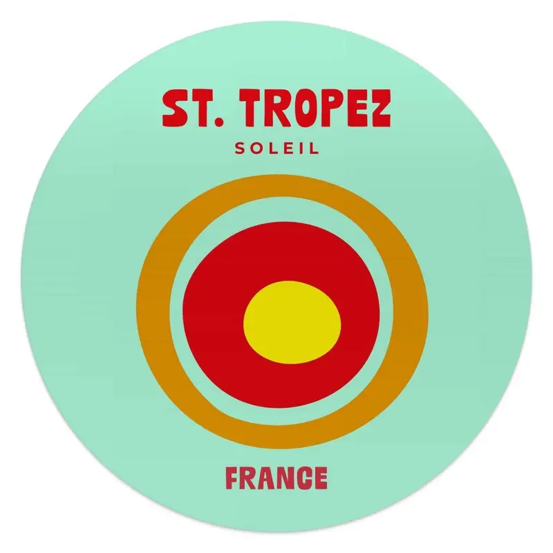 Glasschilderij Saint Tropez 50 Rond