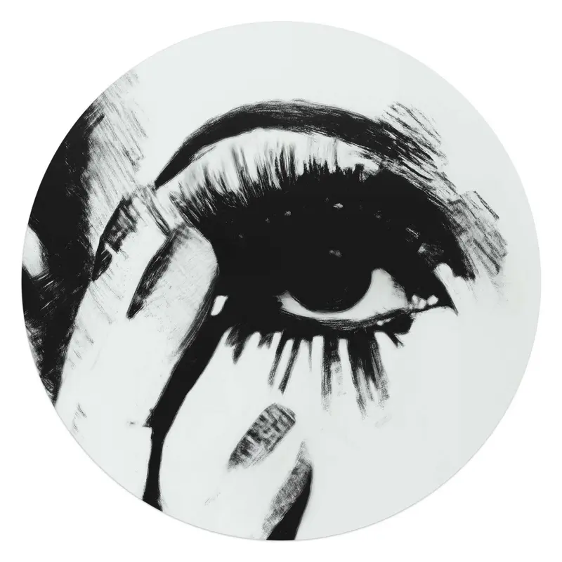 Glasschilderij Smokey Eye 70 Rond
