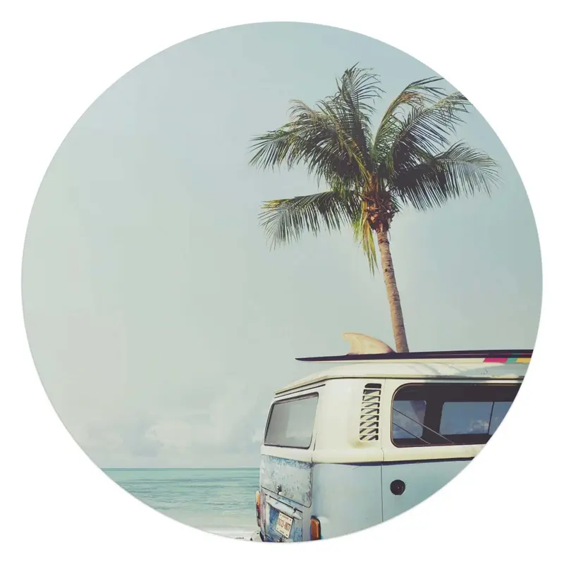 Glasschilderij Summer Vibe 70 Rond