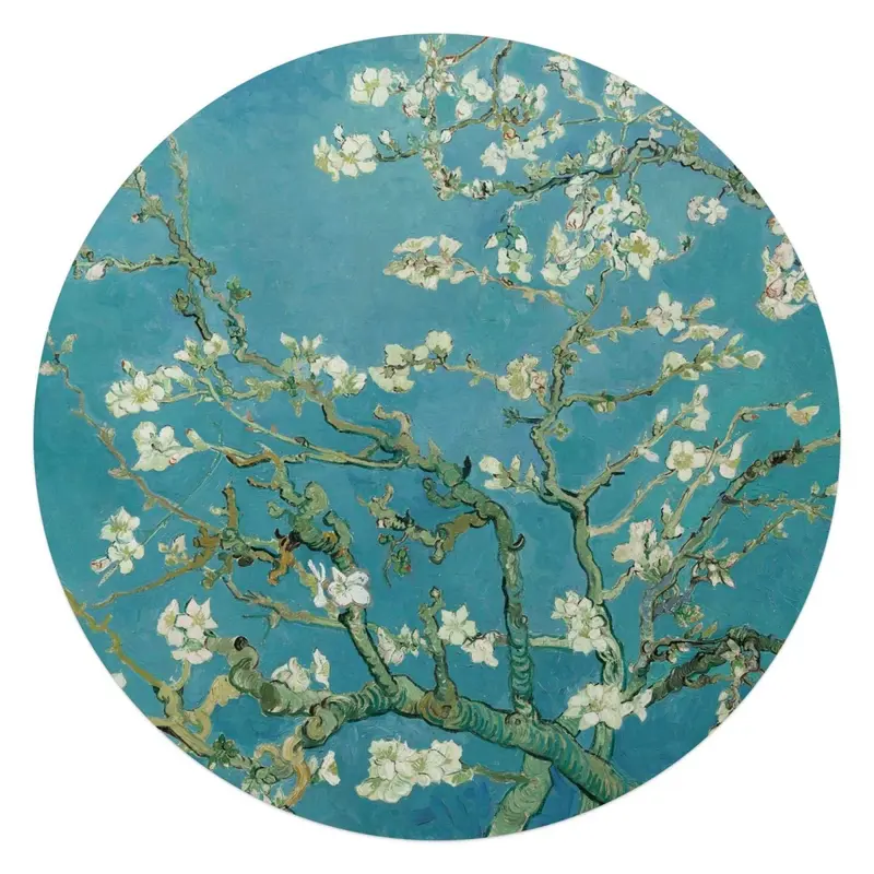 Glasschilderij Van Gogh Amandelbloesem 70 Rond