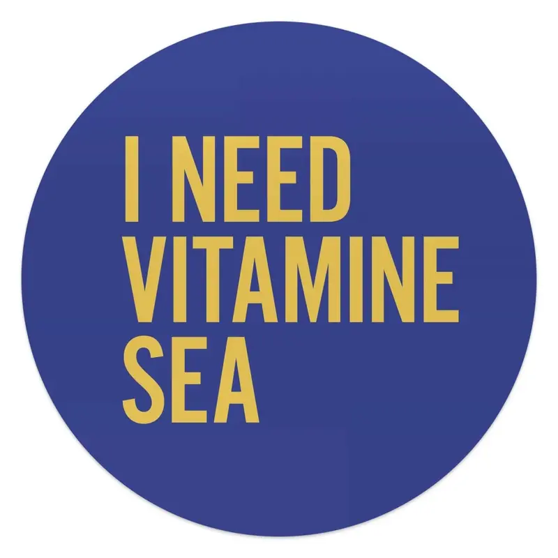 Glasschilderij Vitamin Sea 50 Rond