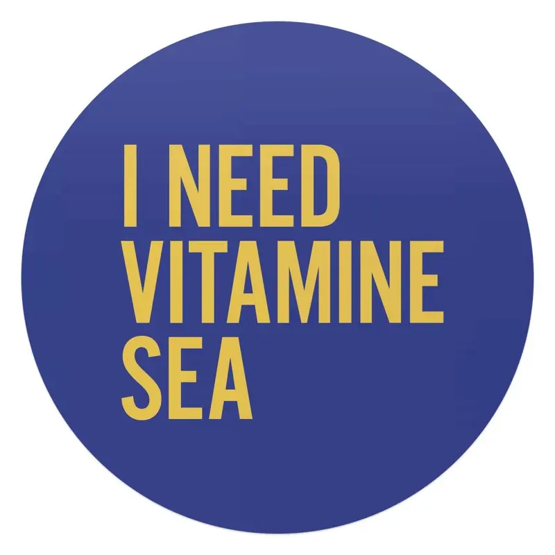 Glasschilderij Vitamin Sea 70 Rond