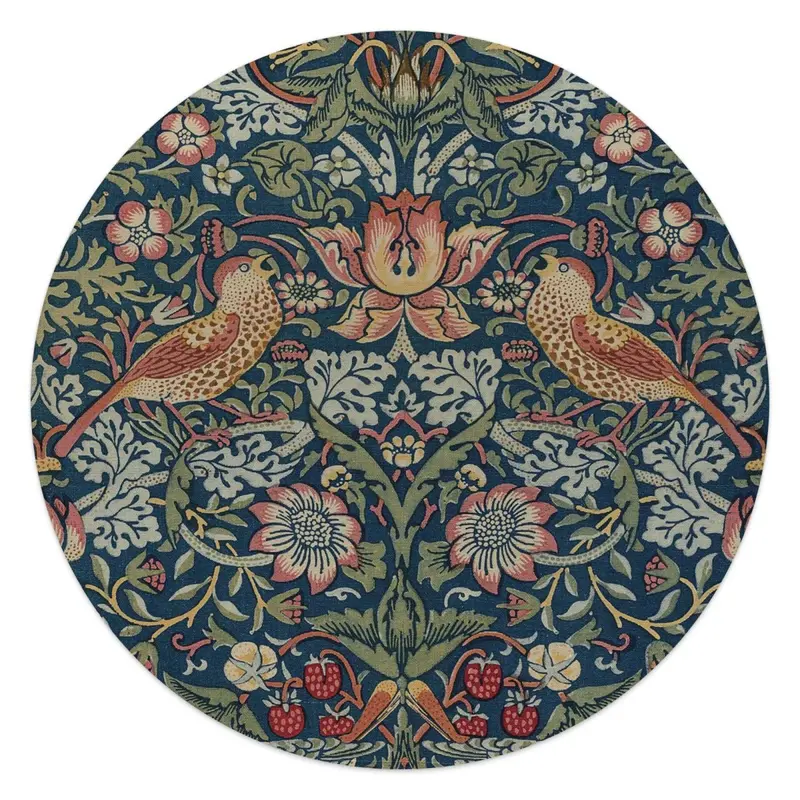 Glasschilderij William Morris - aardbeiendief 50 Rond