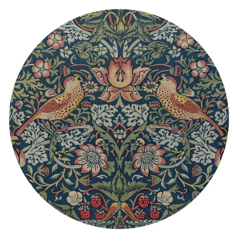 Glasschilderij William Morris - aardbeiendief 70 Rond