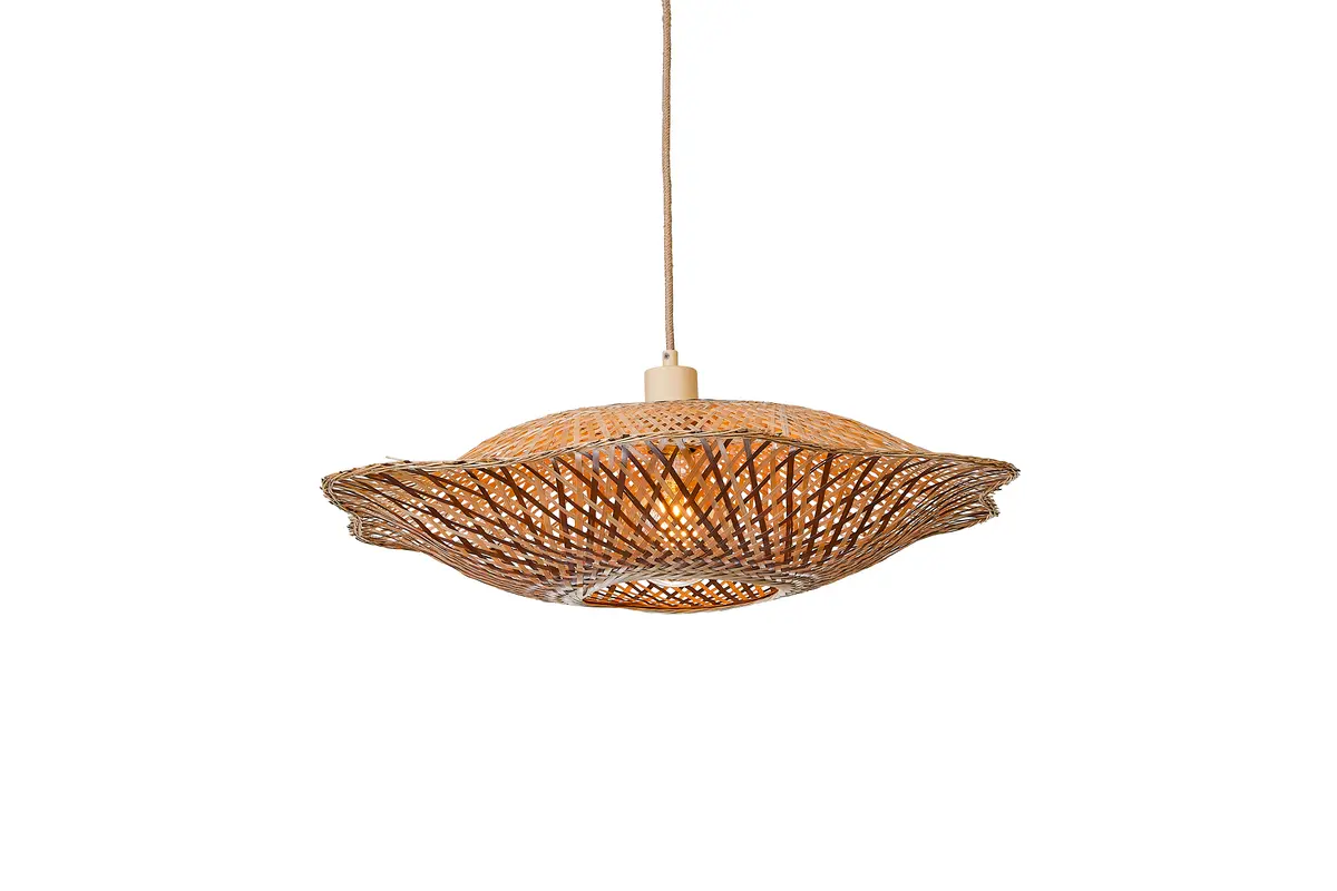 Good&Mojo Hanglamp Madura bamboe/kap ø60x15cm nat/bruin, M