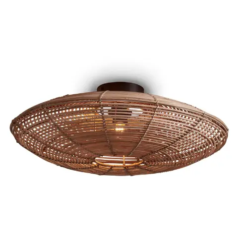 Good&Mojo Plafonniere Tanami rotan schijf dia.55xh.14cm naturel. L