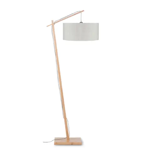 Good&Mojo Vloerlamp Andes bamboe h.176cm/kap 47x23cm eco linnen, licht