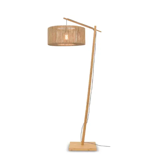 Good&Mojo Vloerlamp Iguazu bamboe/jute naturel h.176cm/kap 50x22cm naturel S