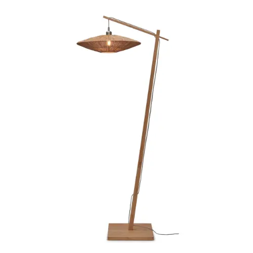 Good&Mojo Vloerlamp Iguazu L bamboe nat. h.176cm/kap 55x14cm jute. nat.