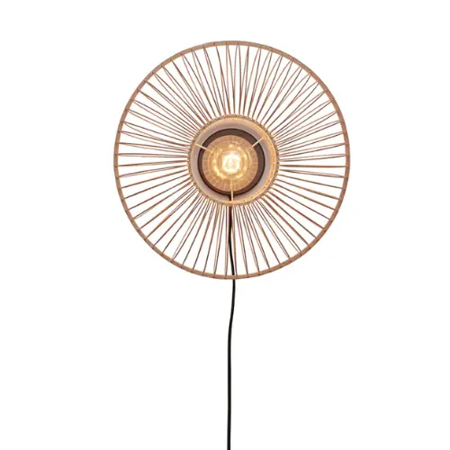 Good&Mojo Wandlamp Hokkaido bamboe h.25xdia.38cm. naturel