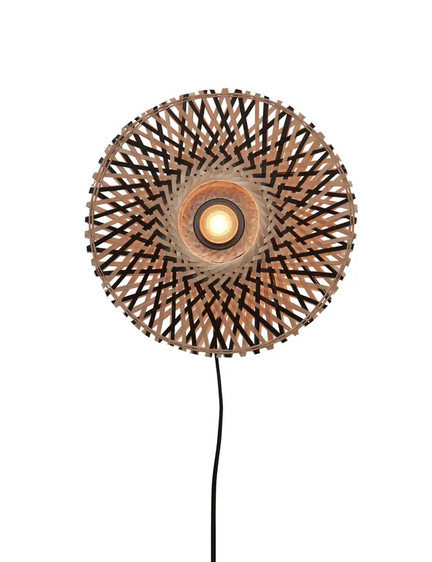Good&Mojo Wandlamp Kalimantan XS bamboe dia.30x8cm. zw/naturel