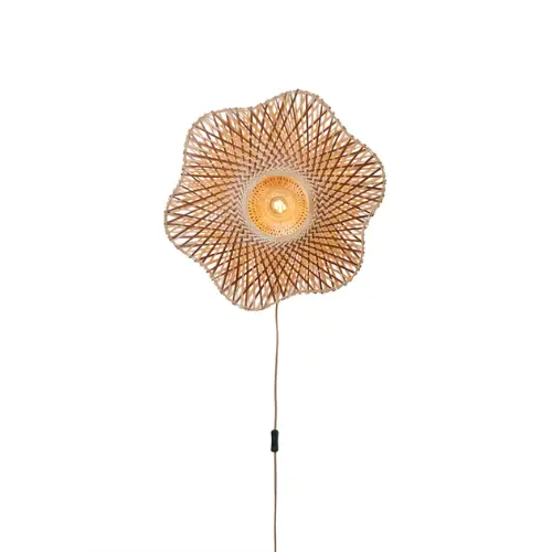 Good&Mojo Wandlamp Madura bamboe ø60x15cm nat/bruin, M