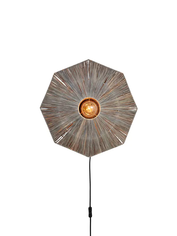 Good&Mojo Wandlamp Panama dia. 45cm, dk.grijs