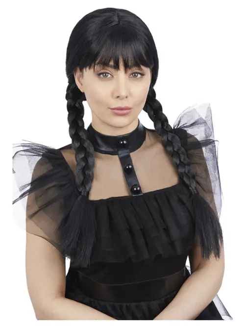 Gothic schoolgirl Woensdag dame pruik