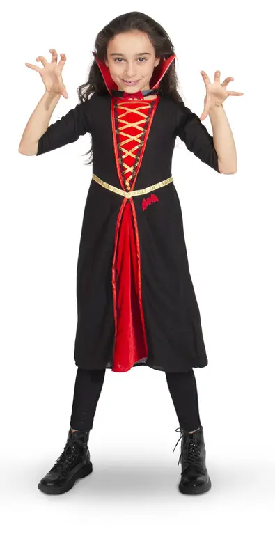 Gothic vampier jurk mt. S (3-5 jaar)