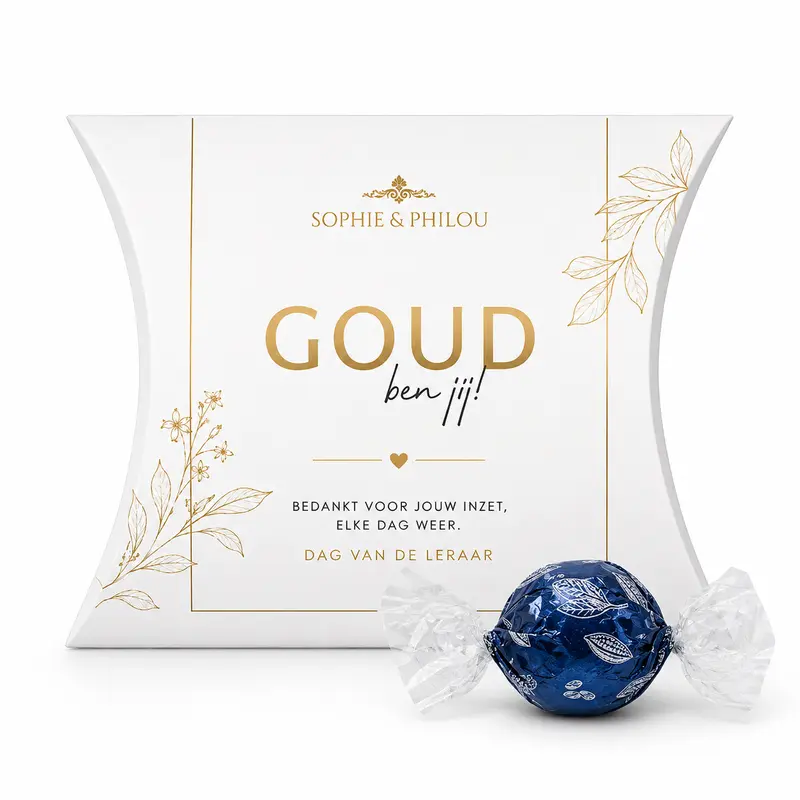 Goud ben jij! | Luxe Chocolade Bedankje | Dag van de Leraar, Zorg & leidsters