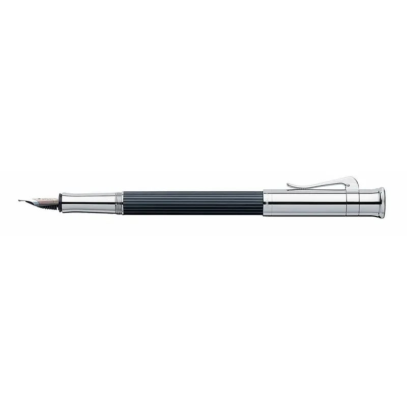 Graf von Faber-Castell Classic Ebony vulpen, Geplatineerd