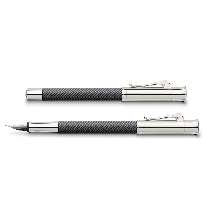Graf von Faber-Castell Guilloche Ciselé antraciet vulpen