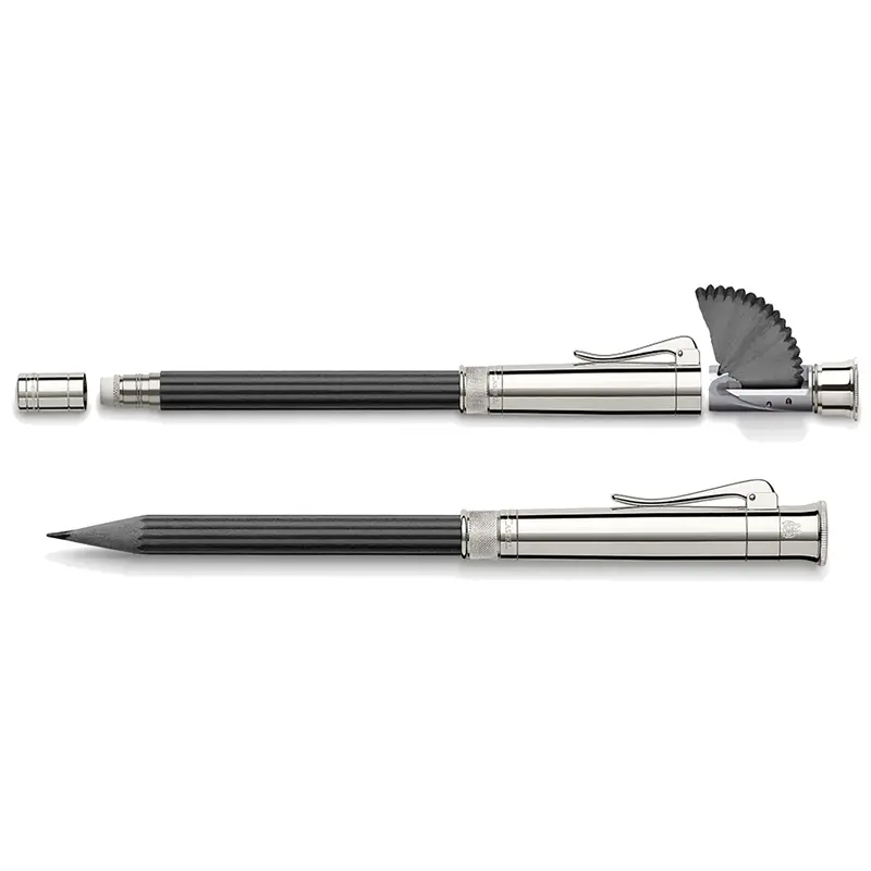 Graf von Faber-Castell Perfect Pencil, Geplatineerd, Zwart