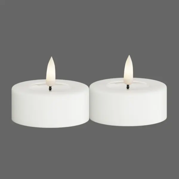Groot led waxinelicht wit - 2 stuks - Deluxe Homeart
