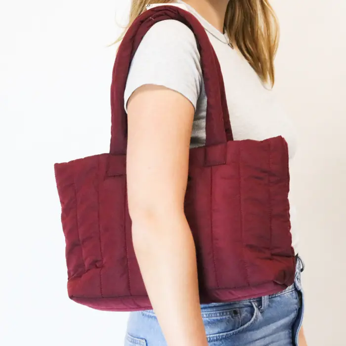Handtas Blokken Burgundy