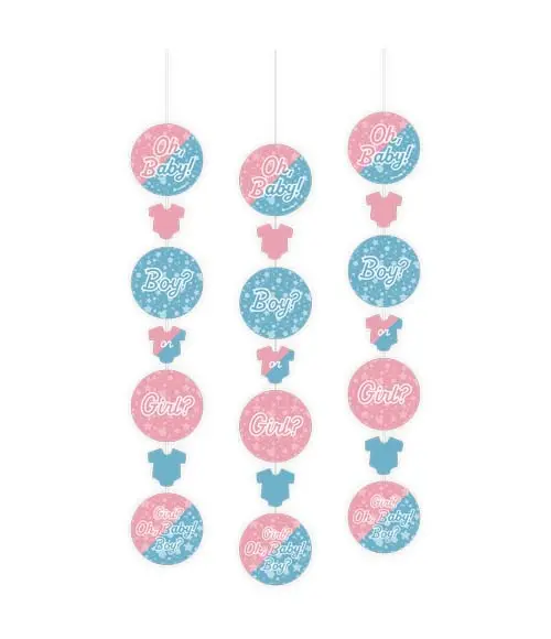 Hangdecoratie gender reveal