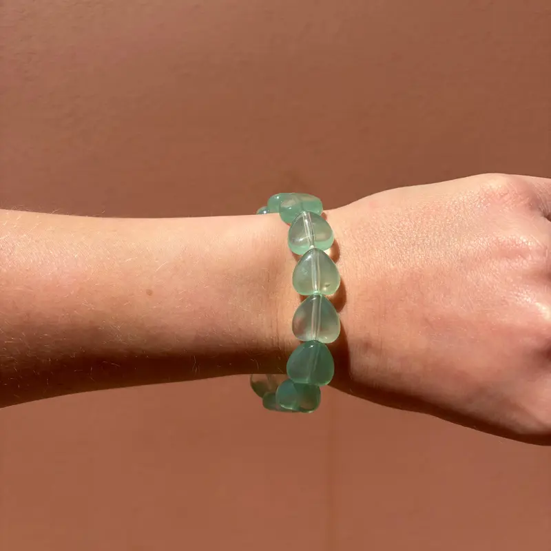 Hartjes kralen armband - Oceaan blauw