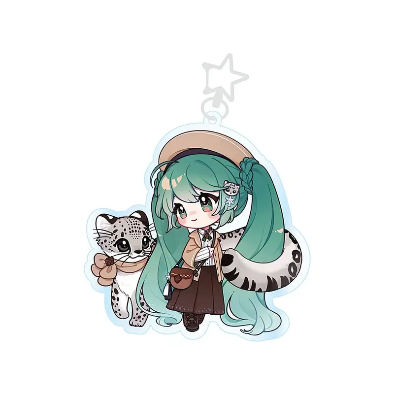 Hatsune Miku kawaii winter time sleutelhanger 10cm