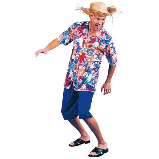 Hawaiiaan mt. M/L (shirt, broek, hoed)