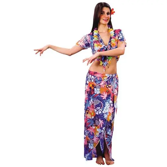 Hawaiiaanse mt. M/L (top, rok, bloem)