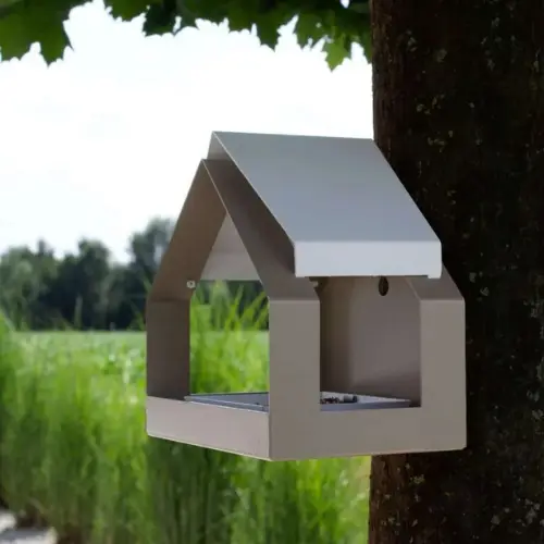 Heeej! vogelvoederhuis The Barn zand metaal wandmontage