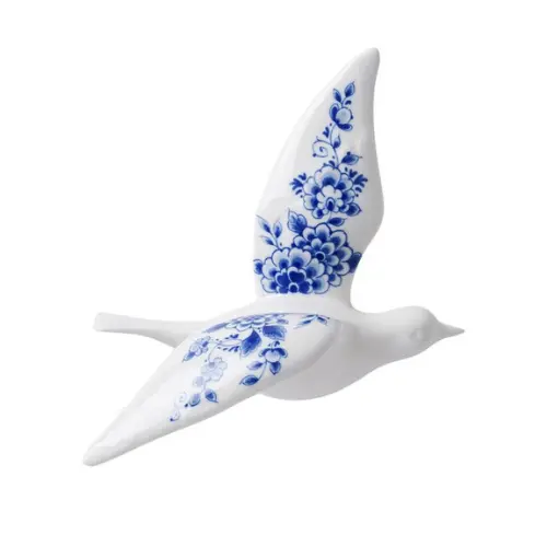 Heinen Delftsblauw wandvogel Delfts blauw 2