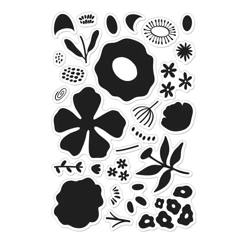 Hero Arts - You've Got a Friend Clear Stamp Set Abstract Floral