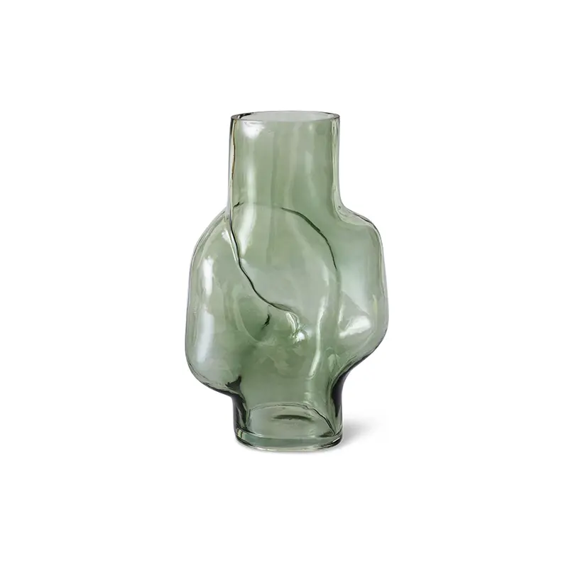HK Living vaas gleam glass high - Olive