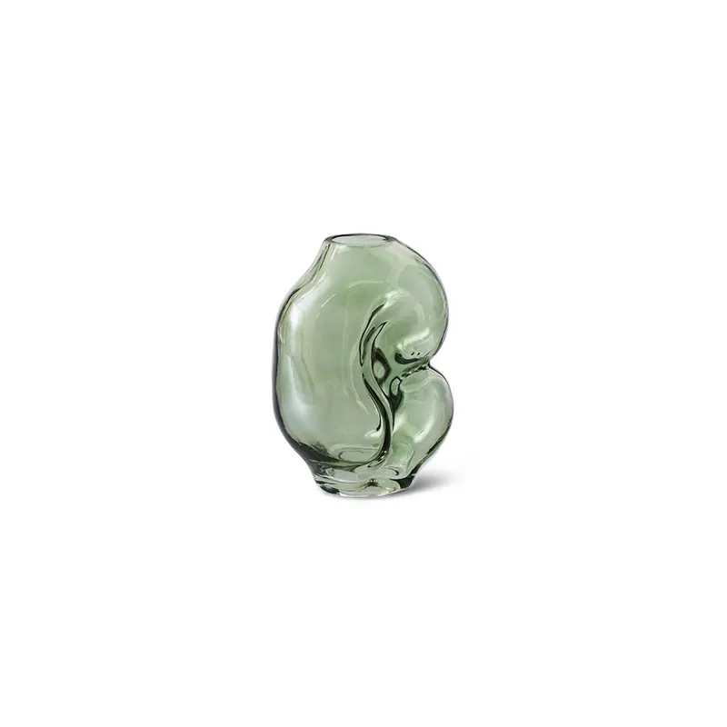 HK Living Vaas Gleam glass small - Olive