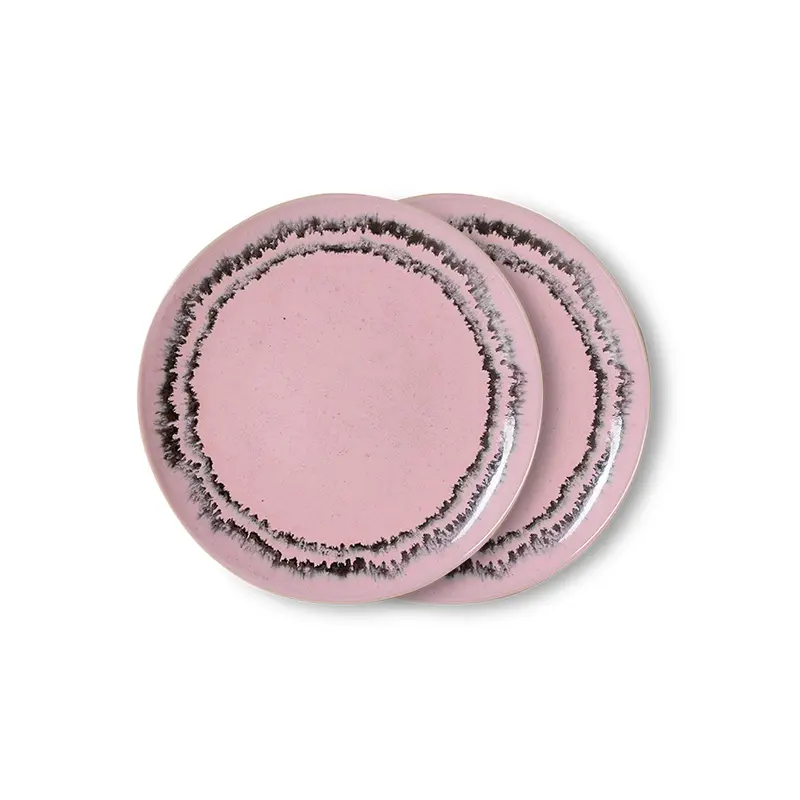 Hkliving 70s ceramics - Dessert plates Bubble (set of 2)