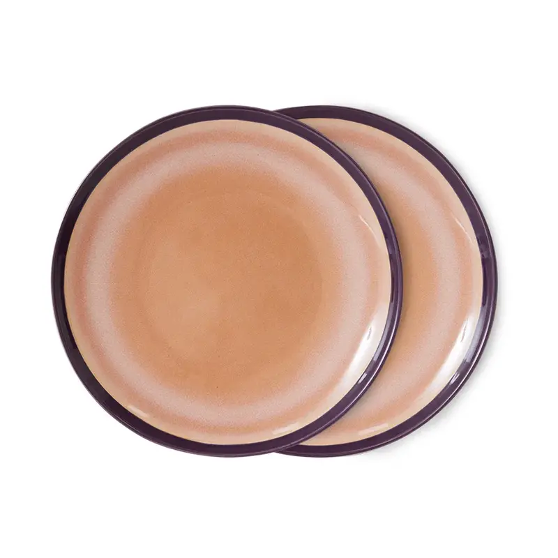 Hkliving 70s ceramics - Dinner plates Bedrock (set van 2)