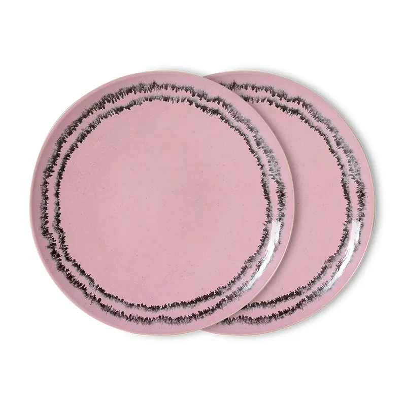 Hkliving 70s ceramics - Dinner plates Bubble (set of 2)