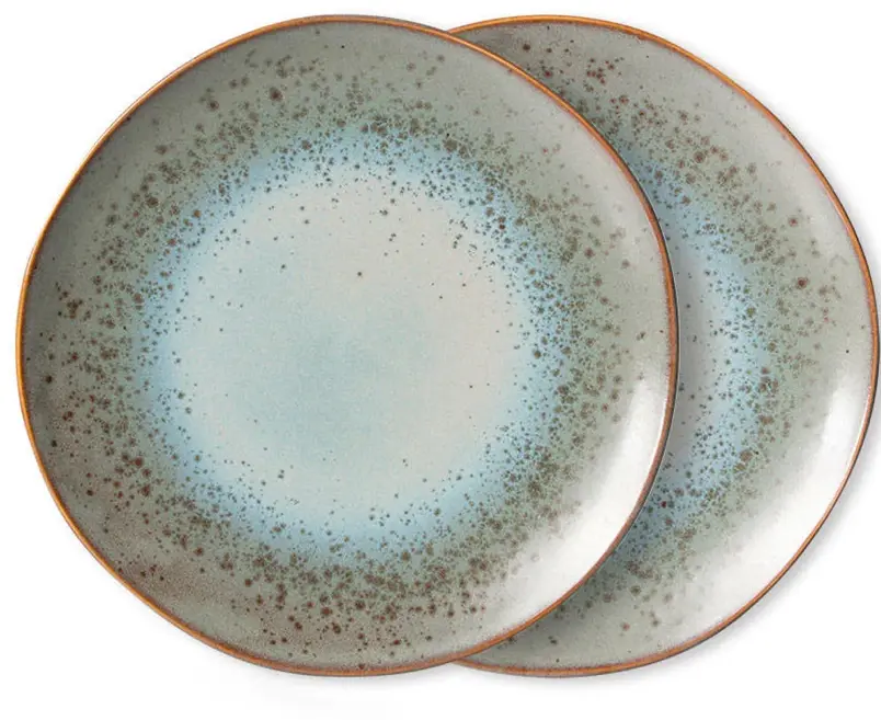 Hkliving 70s ceramics - Dinner plates Mineral (set of 2)