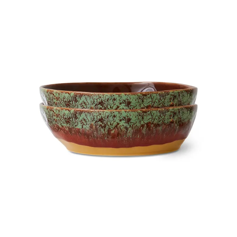 Hkliving 70s ceramics - Pasta bowls Cove (set van 2)
