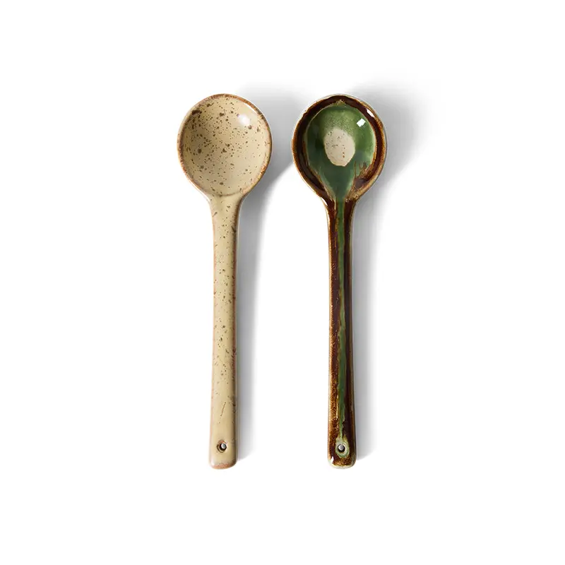 Hkliving 70s ceramics - Serving spoons Hills (set of 2)