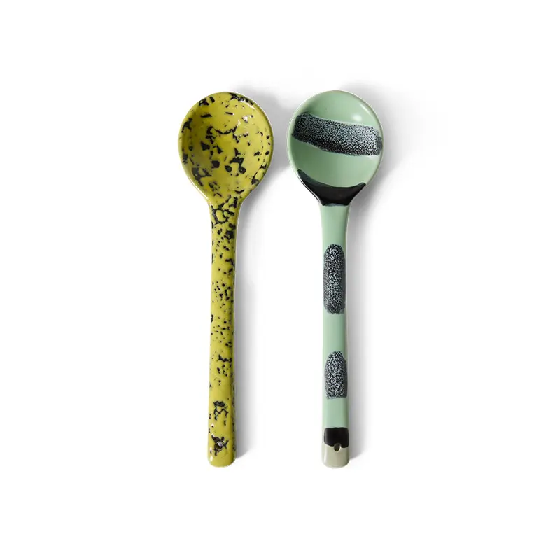 Hkliving 70s ceramics - Serving spoons Mines (set of 2)