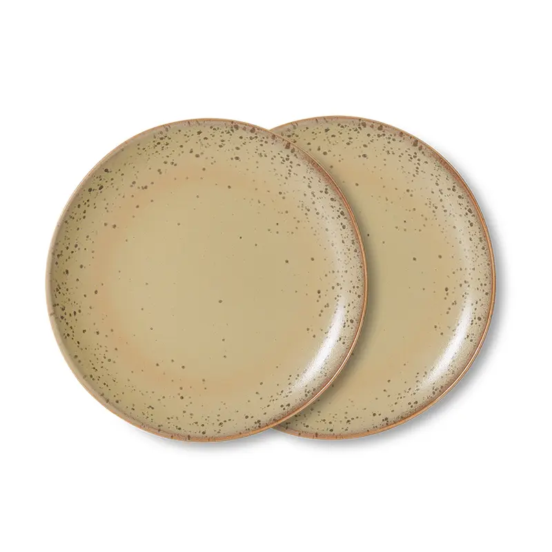 Hkliving 70s ceramics - Side plates Grit (set of 2)