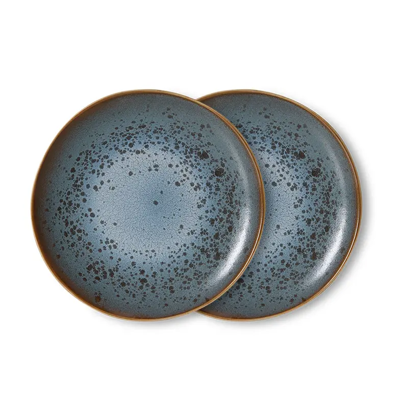 Hkliving 70s ceramics - Side plates Mineral (set of 2)